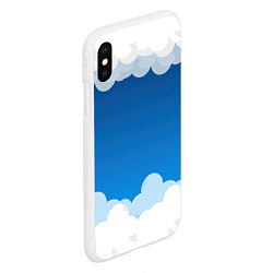 Чехол iPhone XS Max матовый Полёт в облаках, цвет: 3D-белый — фото 2