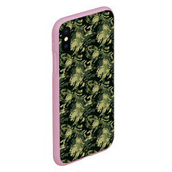 Чехол iPhone XS Max матовый Крабы камуфляж, цвет: 3D-розовый — фото 2