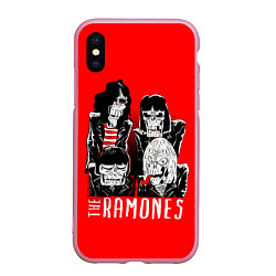 Чехол iPhone XS Max матовый Deadmones, цвет: 3D-розовый