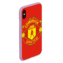 Чехол iPhone XS Max матовый Камбек Юнайтед это Манчестер юнайтед, цвет: 3D-сиреневый — фото 2