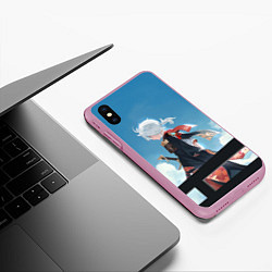 Чехол iPhone XS Max матовый КАДЗУХА НА ФОНЕ НЕБА, цвет: 3D-розовый — фото 2