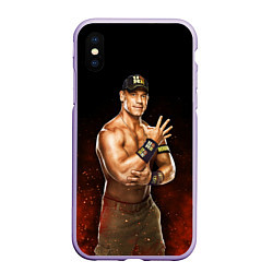 Чехол iPhone XS Max матовый Cena Jr, цвет: 3D-светло-сиреневый