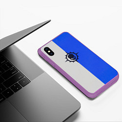 Чехол iPhone XS Max матовый Новамарины цвет ордена, цвет: 3D-фиолетовый — фото 2