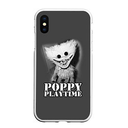 Чехол iPhone XS Max матовый Poppy Playtime, цвет: 3D-белый