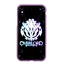 Чехол iPhone XS Max матовый OVERLORD оверлорд neon НЕОН, цвет: 3D-фиолетовый