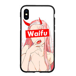 Чехол iPhone XS Max матовый Waifu -02 Darling in the Franxx, цвет: 3D-черный