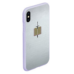 Чехол iPhone XS Max матовый Серые Рыцари цвет ордена, цвет: 3D-светло-сиреневый — фото 2