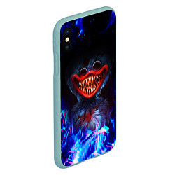 Чехол iPhone XS Max матовый POPPY PLAYTIME: NEON FIRE, цвет: 3D-мятный — фото 2