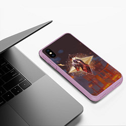 Чехол iPhone XS Max матовый Чжун Ли в примогеме, цвет: 3D-сиреневый — фото 2