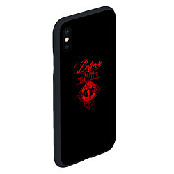 Чехол iPhone XS Max матовый Believe in Devils, цвет: 3D-черный — фото 2
