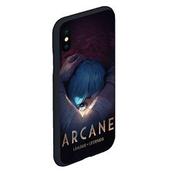 Чехол iPhone XS Max матовый Arcane: League of Legends, цвет: 3D-черный — фото 2