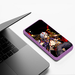 Чехол iPhone XS Max матовый GENSHIN IMPACT ИТТО АРАТАКИ, цвет: 3D-фиолетовый — фото 2