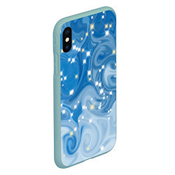 Чехол iPhone XS Max матовый Голубая метелица, цвет: 3D-мятный — фото 2