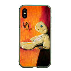 Чехол iPhone XS Max матовый Issues - Korn, цвет: 3D-темно-зеленый