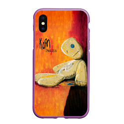 Чехол iPhone XS Max матовый Issues - Korn, цвет: 3D-фиолетовый