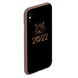 Чехол iPhone XS Max матовый 2022 Tiger Bronze Theme, цвет: 3D-коричневый — фото 2