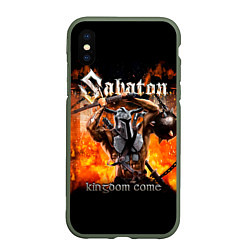 Чехол iPhone XS Max матовый Kingdom Come - Sabaton, цвет: 3D-темно-зеленый