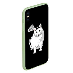 Чехол iPhone XS Max матовый КОТ БЕНДЕР МЕМ, цвет: 3D-салатовый — фото 2