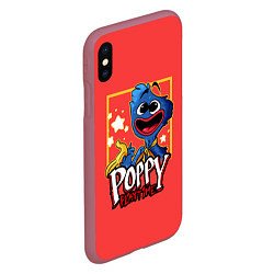 Чехол iPhone XS Max матовый POPPY PLAYTIME: STARS, цвет: 3D-малиновый — фото 2