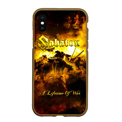 Чехол iPhone XS Max матовый A Lifetime of War - Sabaton, цвет: 3D-коричневый