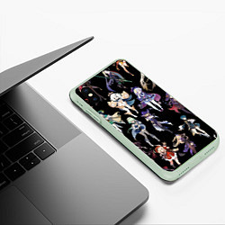 Чехол iPhone XS Max матовый GENSHIN IMPACT ПЕРСОНАЖИ ИГРЫ HEROES, цвет: 3D-салатовый — фото 2