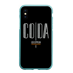 Чехол iPhone XS Max матовый Coda - Led Zeppelin, цвет: 3D-мятный