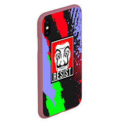 Чехол iPhone XS Max матовый La Casa de Papel Resist, цвет: 3D-малиновый — фото 2