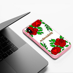 Чехол iPhone XS Max матовый Татьяна в розах, цвет: 3D-баблгам — фото 2