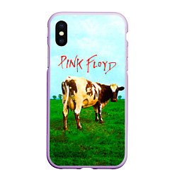 Чехол iPhone XS Max матовый Atom Heart Mother - Pink Floyd, цвет: 3D-сиреневый