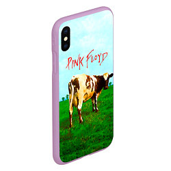 Чехол iPhone XS Max матовый Atom Heart Mother - Pink Floyd, цвет: 3D-сиреневый — фото 2