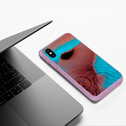 Чехол iPhone XS Max матовый Meddle - Pink Floyd, цвет: 3D-сиреневый — фото 2