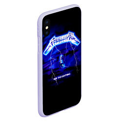 Чехол iPhone XS Max матовый Ride the Lightning - Metallica, цвет: 3D-светло-сиреневый — фото 2