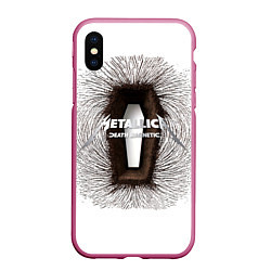 Чехол iPhone XS Max матовый Death Magnetic - Metallica, цвет: 3D-малиновый