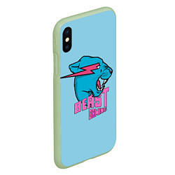 Чехол iPhone XS Max матовый Mr Beast Gaming Full Print, цвет: 3D-салатовый — фото 2