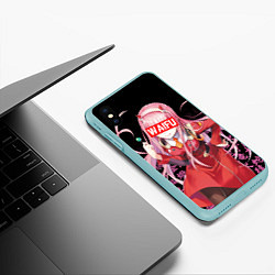 Чехол iPhone XS Max матовый 02, ZERO TWO, DARLING IN THE FRANXX, цвет: 3D-мятный — фото 2