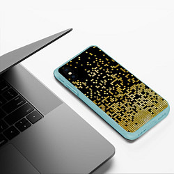 Чехол iPhone XS Max матовый Fashion Pattern 2028, цвет: 3D-мятный — фото 2