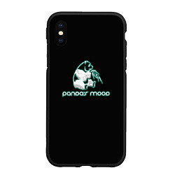 Чехол iPhone XS Max матовый Pandas mood, цвет: 3D-черный