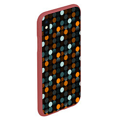 Чехол iPhone XS Max матовый Монохром, цвет: 3D-красный — фото 2