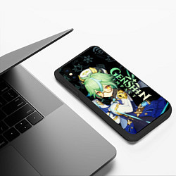 Чехол iPhone XS Max матовый Genshin Impact - Sucrose, цвет: 3D-черный — фото 2