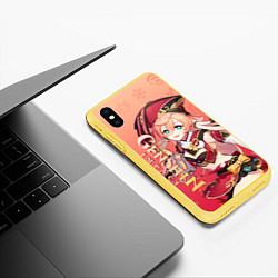 Чехол iPhone XS Max матовый Genshin Impact - Yanfei, цвет: 3D-желтый — фото 2