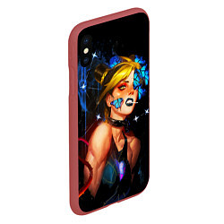 Чехол iPhone XS Max матовый Jojo Stone Ocean Jolyne cujoh, цвет: 3D-красный — фото 2