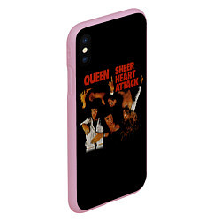 Чехол iPhone XS Max матовый Sheer Heart Attack - Queen, цвет: 3D-розовый — фото 2