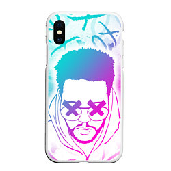 Чехол iPhone XS Max матовый The Weeknd, XO, цвет: 3D-белый