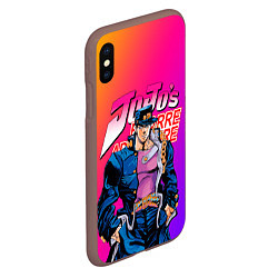 Чехол iPhone XS Max матовый JOJO BIZARRE ADVENTURE ДЖО ДЖО ГРАДИЕНТ, цвет: 3D-коричневый — фото 2