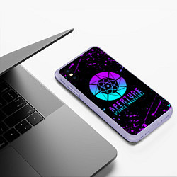 Чехол iPhone XS Max матовый PORTAL NEON ПОРТАЛ НЕОН, цвет: 3D-светло-сиреневый — фото 2