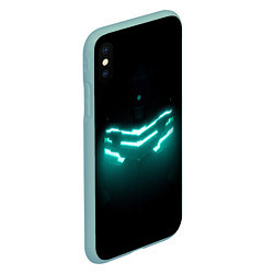 Чехол iPhone XS Max матовый DEAD SPACE ШЛЕМ АЙЗЕКА, цвет: 3D-мятный — фото 2