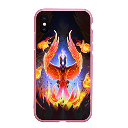 Чехол iPhone XS Max матовый DOTA 2 ФЕНИКС, цвет: 3D-розовый