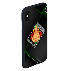 Чехол iPhone XS Max матовый Ван-Пис One Piece, Зоро Ророноа Zoro Roronoa, цвет: 3D-черный — фото 2