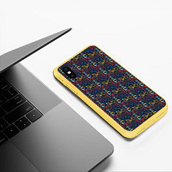 Чехол iPhone XS Max матовый HIPSTER модник, цвет: 3D-желтый — фото 2