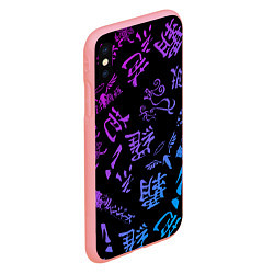 Чехол iPhone XS Max матовый Токийские мстители паттерн градиент, цвет: 3D-баблгам — фото 2